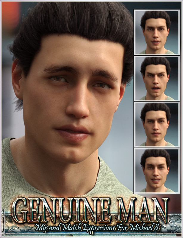 00 main genuine man mix and match expressions for michael 8 daz3d