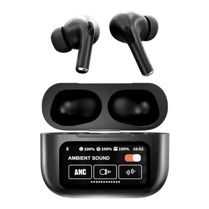 ANC Earbuds Touch Screen Display ( Black/white )