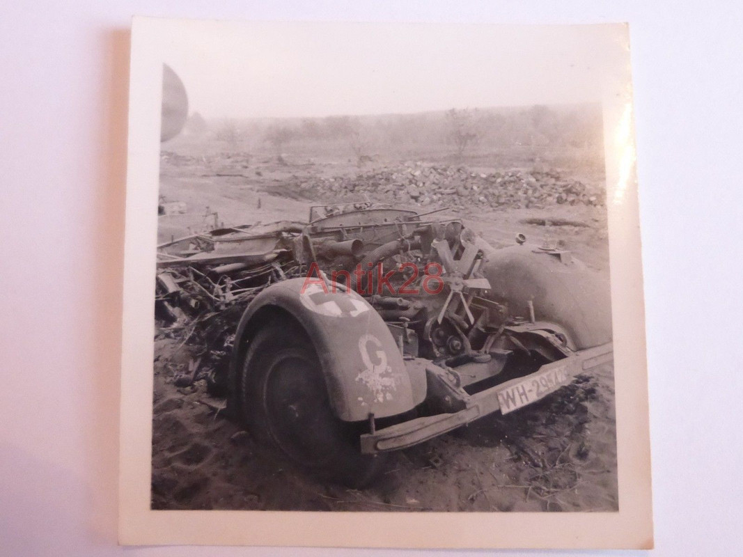 Wehrmacht Russland zerstörter Sanitäter Pkw Sani
