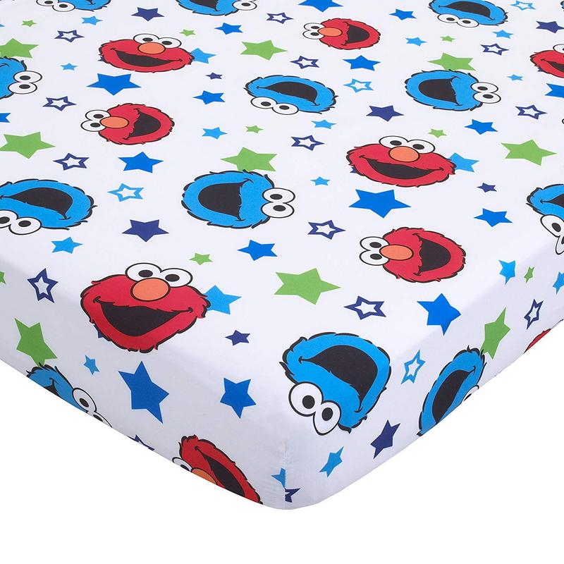 Sesame Street 4pc Toddler Crib Bedding Set Elmo Cookie Monster Awesome