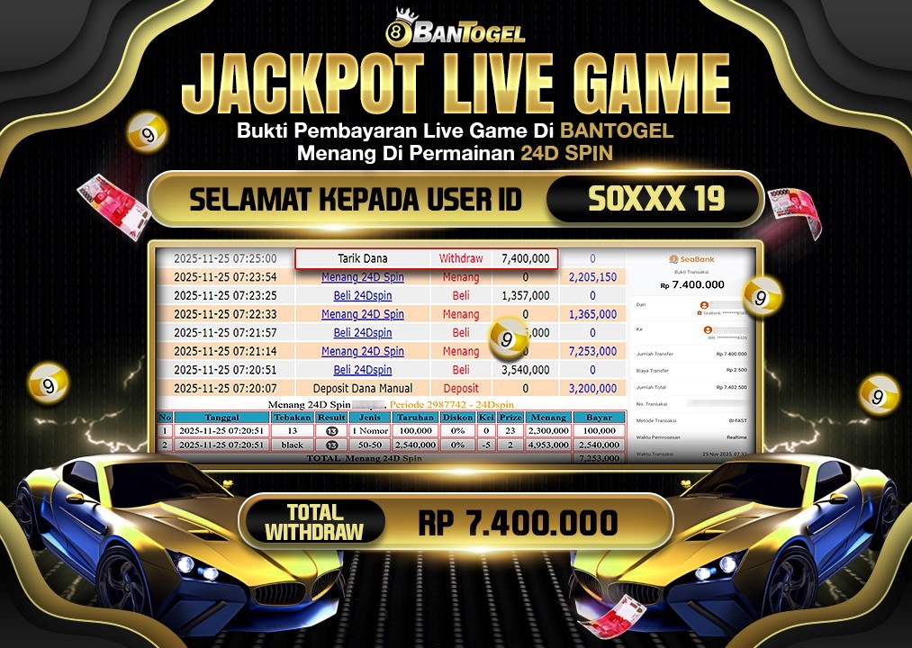 BUKTI JACKPOT LUNAS BANTOGEL