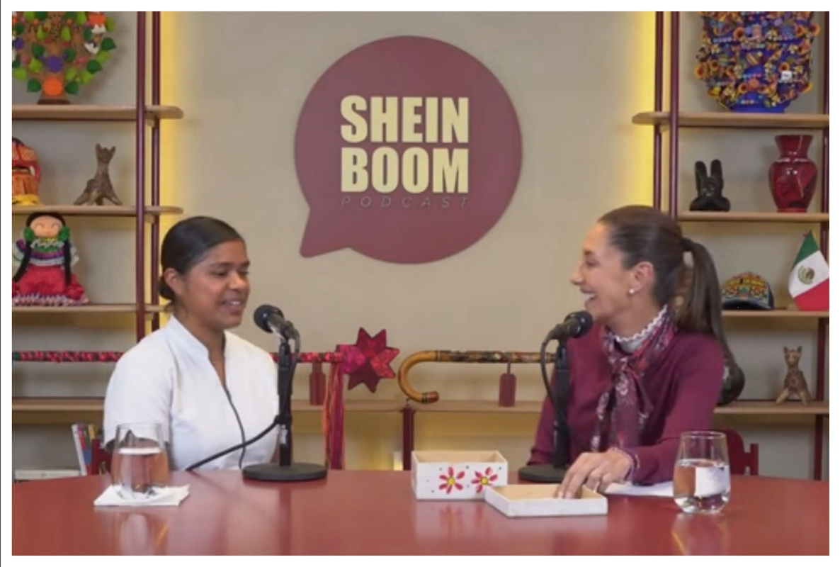 Sheinbaum invita a su quinto podcast a Patricia Vázquez, estudiante de enfermería 