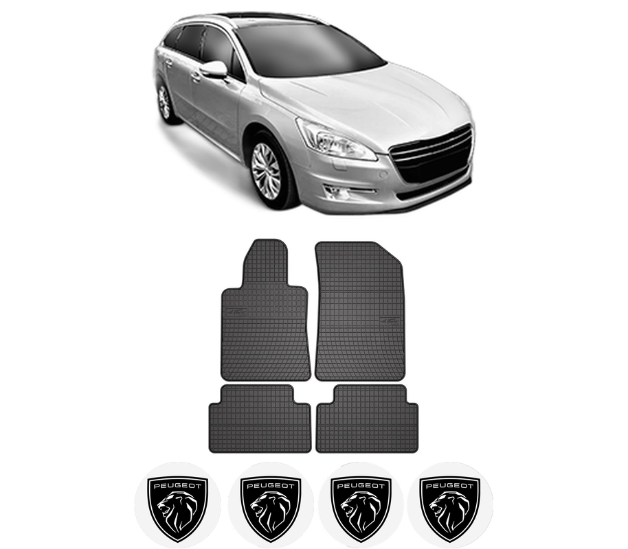 Set covorase presuri PEUGEOT 508 SW Estate Van (8E_) din 2011-2018, auto, din cauciuc thermoplastic, 4 Stickere auto cu PEUGEOT