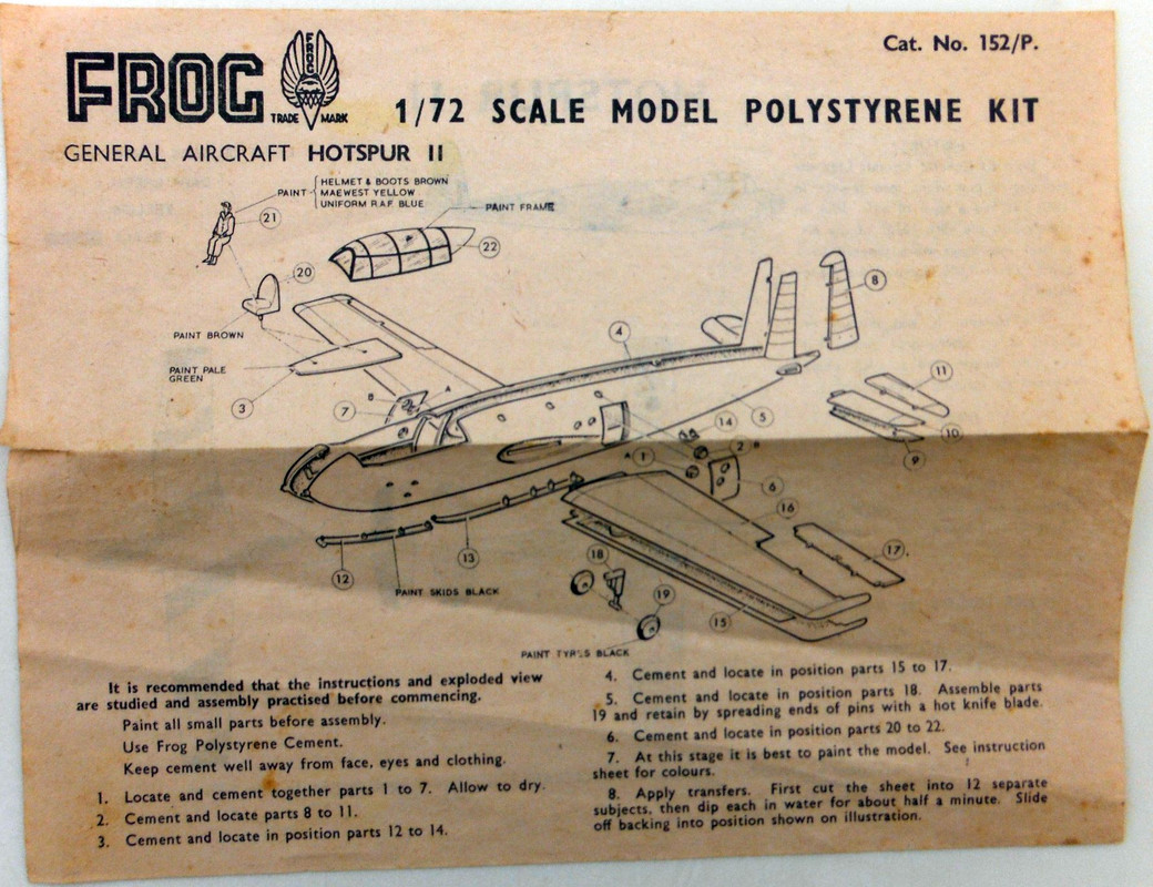Frog 72 General Aircraft Hotspur II (152 P) Instructions