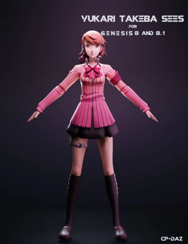 Yukari Takeba For Genesis 8 And 8.1 Female