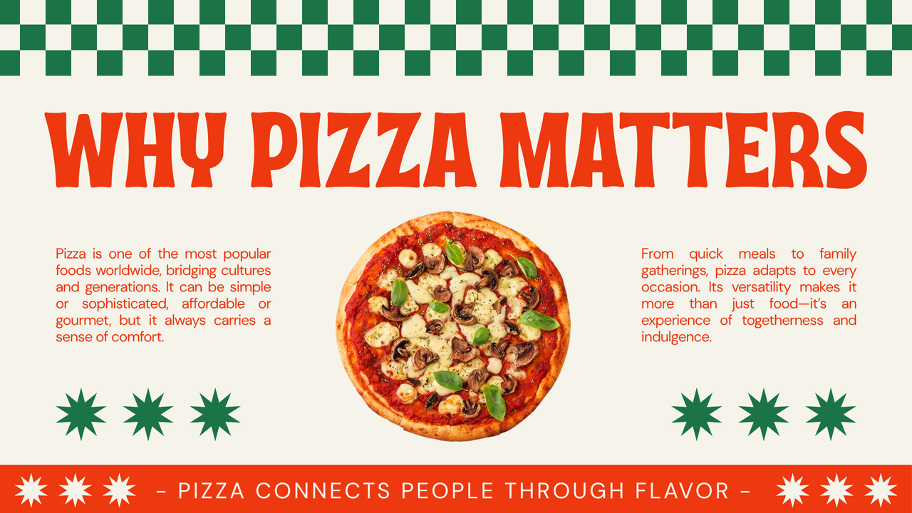 Red and Green Modern Retro Pizza Presentation