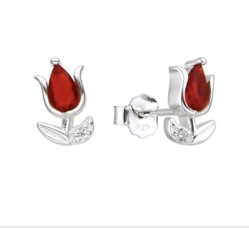 Aretes de tulipán #00223 Rojo