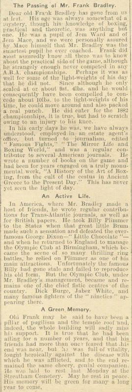 J Frank Bradley Obit