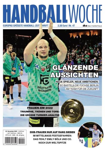 Cover: Handballwoche Magazin No 47 vom 22  November 2022