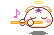 a little angel blob playing the flute