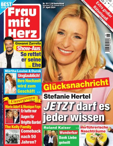 Cover: Frau mit Herz Magazin No 18 vom 27  April 2024