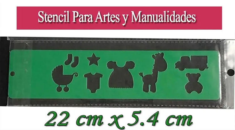 Stencil plantilla para artes decorativas bebes y recordatorios