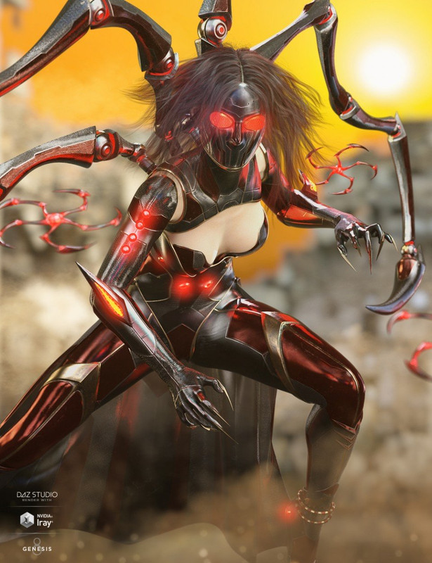 dForce Spidertech Outfit for Genesis 8 Female(s) dForce Spidertech Outfit for Genesis 8 Female(s)