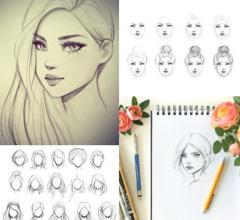 Design a Female Character: Sketching Portraits with Pencils