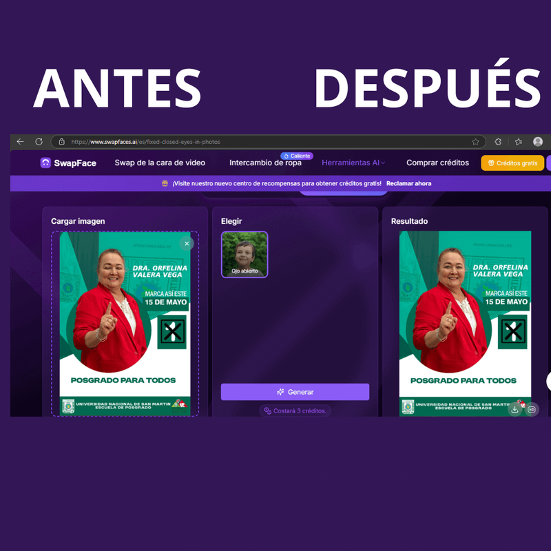 Abrir ojos cerrados con IA