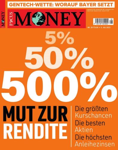 Cover: Focus Money Finanzmagazin No 28 vom 05  Juli 2023