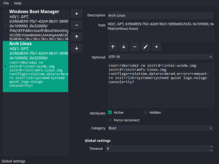 EFI Boot Editor 1.1.0