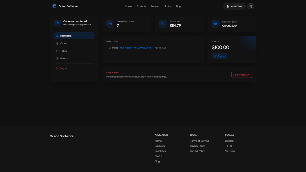 Knightfall Solutions dashboard preview