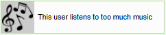 this user listens to too much music