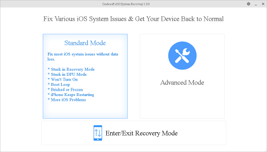 Ondesoft iOS System Recovery 2.0.0