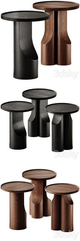AM PM Stigido Round Side Tables set 3