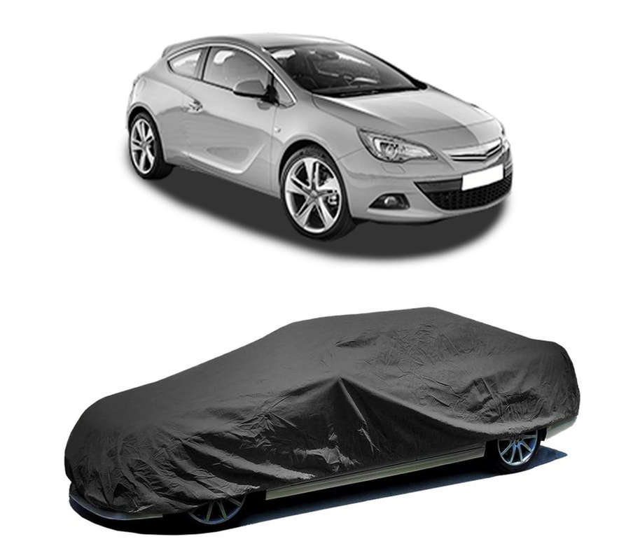 Husa tip prelata auto pentru OPEL ASTRA J GTC 2011 - 2018,culoare negru, material textil impermeabil, rezistanta la intemperii praf UV, CARPASSION Husa Protectie