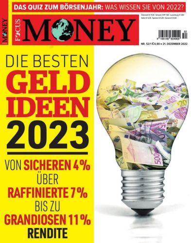 Cover: Focus Money Finanzmagazin No 52 vom 20  Dezember 2022