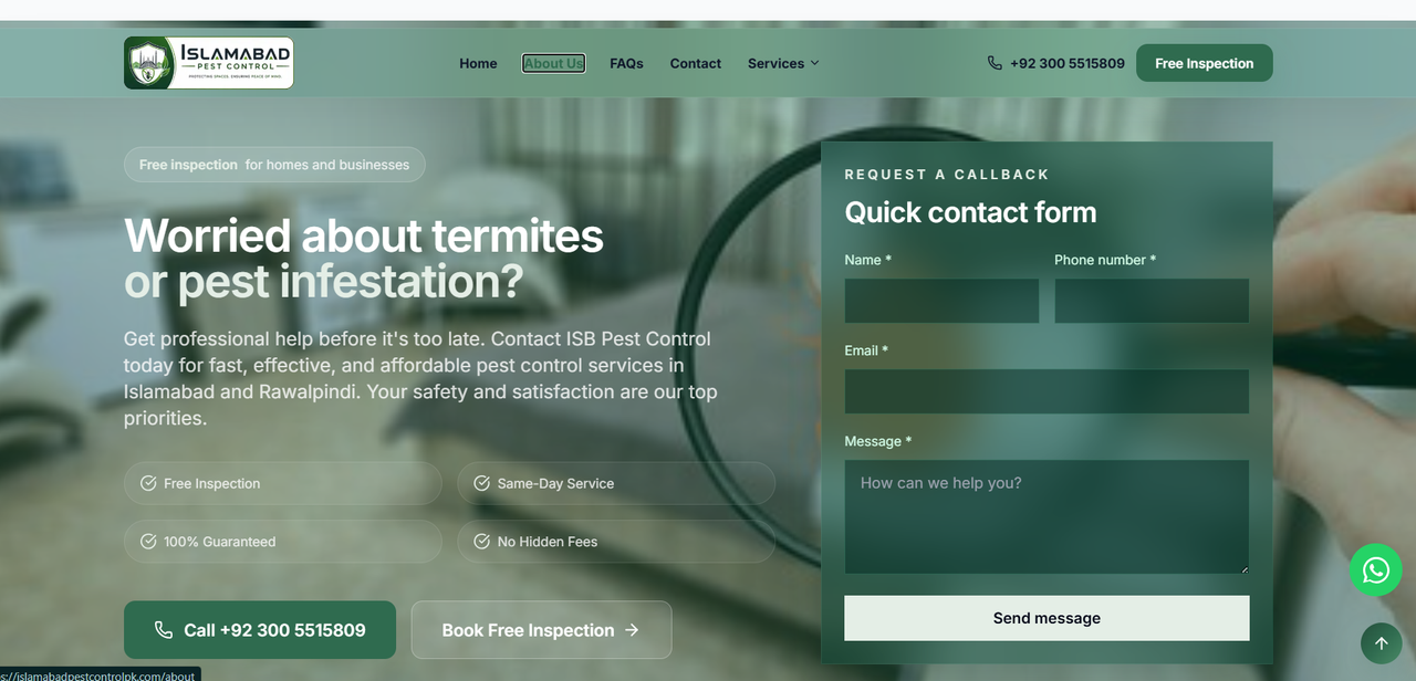 Pest Control Web Application 3