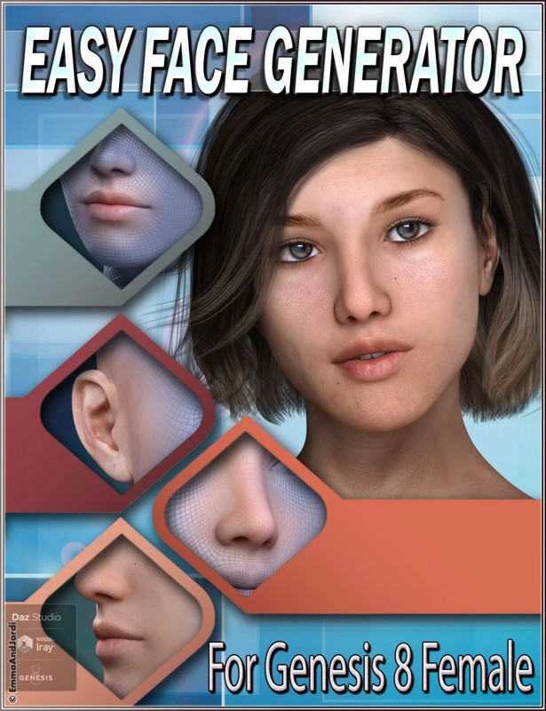 EJ Easy Face Generator For Genesis 8 Female