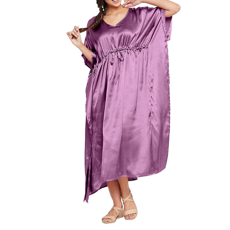 Women Satin Silk Nightdress Lingerie Sleepwear Nightgown Maxi Robe Loungewear - Picture 94 of 125