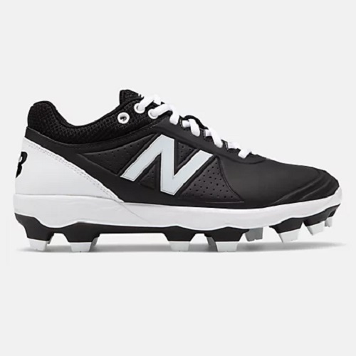 black and white softball cleats