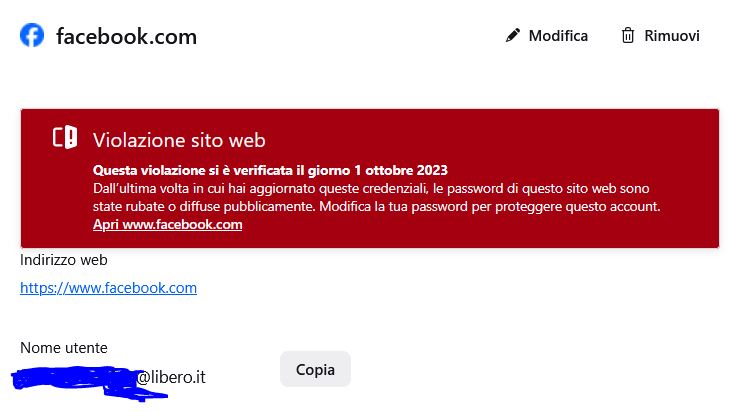 violato facebook con libero it
