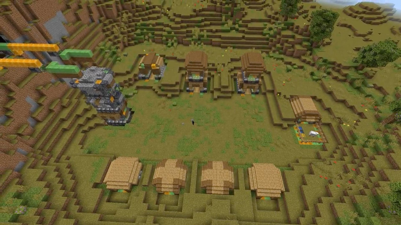 Minecraft player conceals village with creative flying machines Minecraft player conceals village with creative flying machines