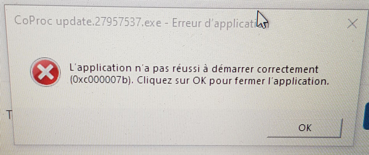 1ere  erreur demarrage