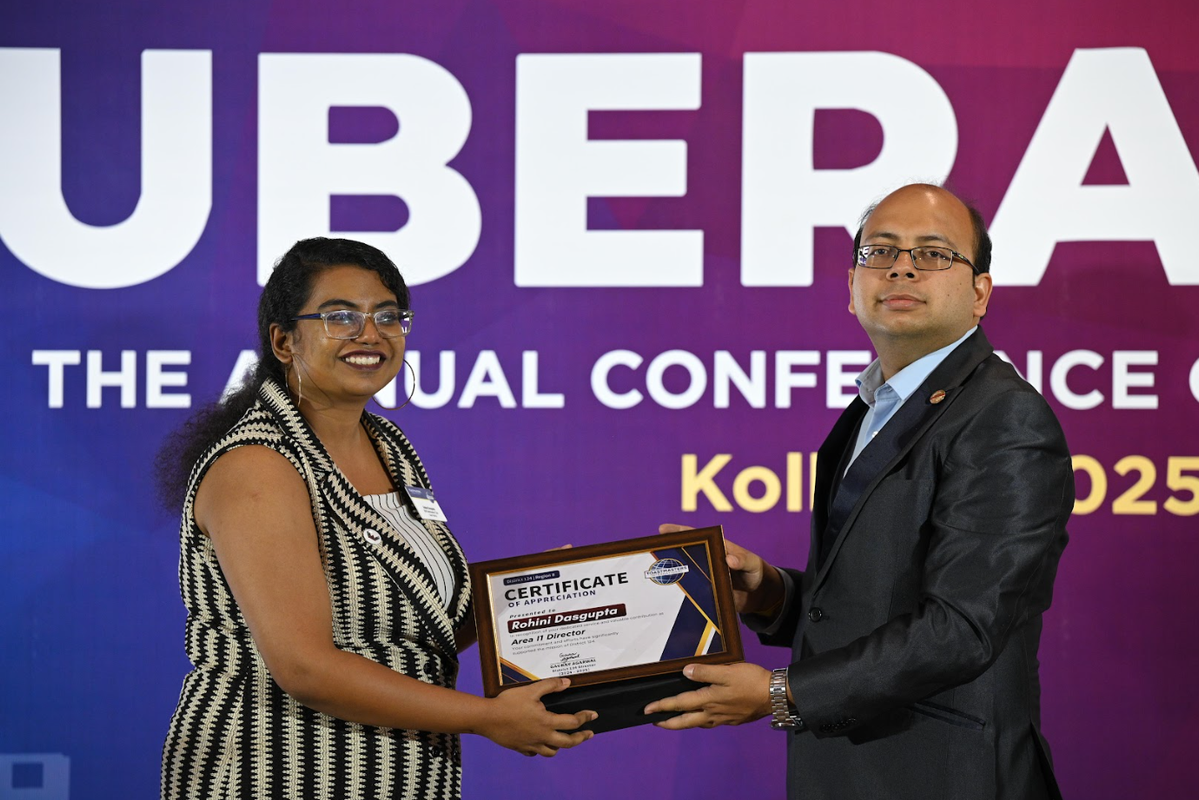 TM Rohini acknowledged for her role as Area I1 Director at Exuberance 2025