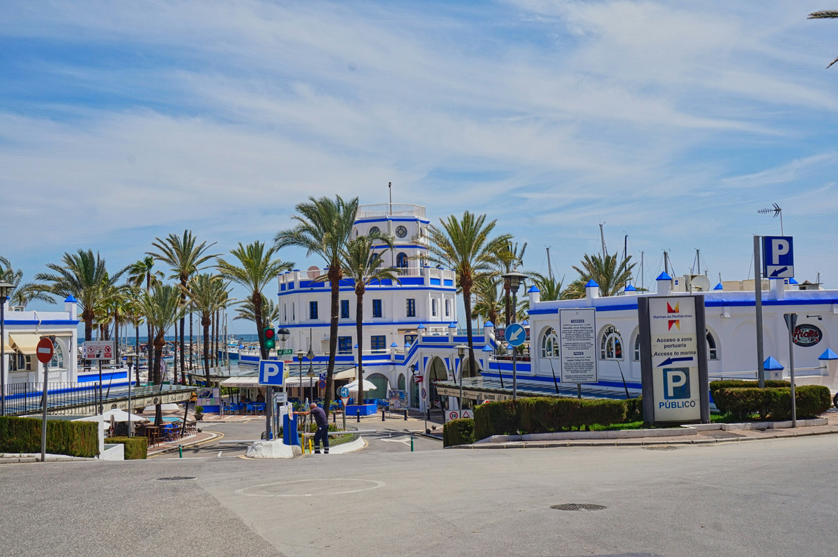 Estepona marina yachts and promenade
