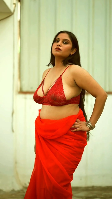 desi hot aunty black nipple through red bra and costume.mp4_snapshot_00.07.223