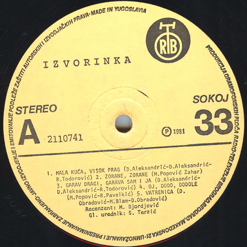 Izvorinka Milosevic 1981 sA