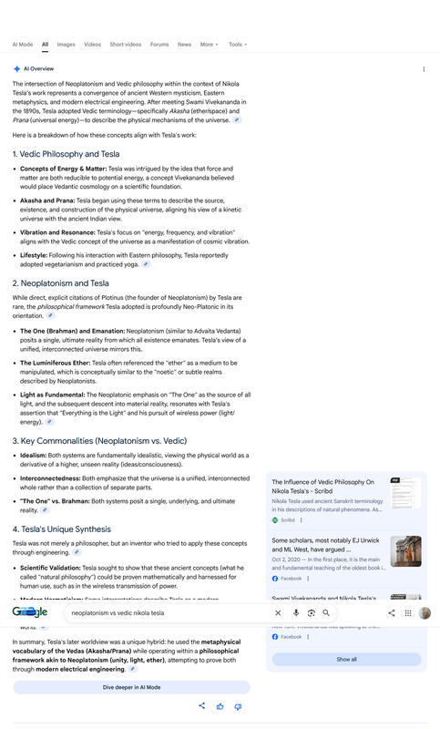 Screenshot 2026 02 04 at 19 34 22 neoplatonism vs vedic nikola tesla Google Search