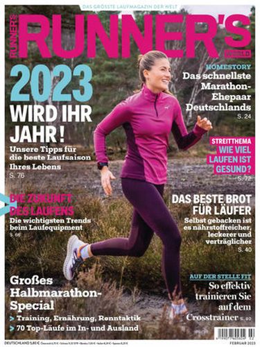 Cover: Runners World Magazin Februar No 02 2023