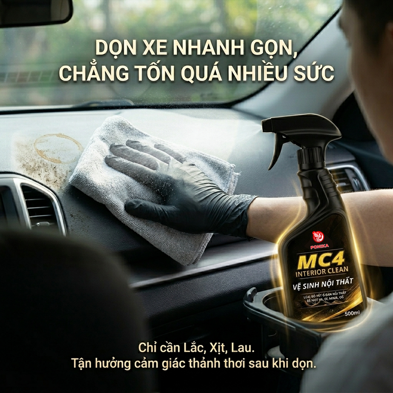 Làm sạch taplo nhựa ô tô nhanh gọn với vài đường lau