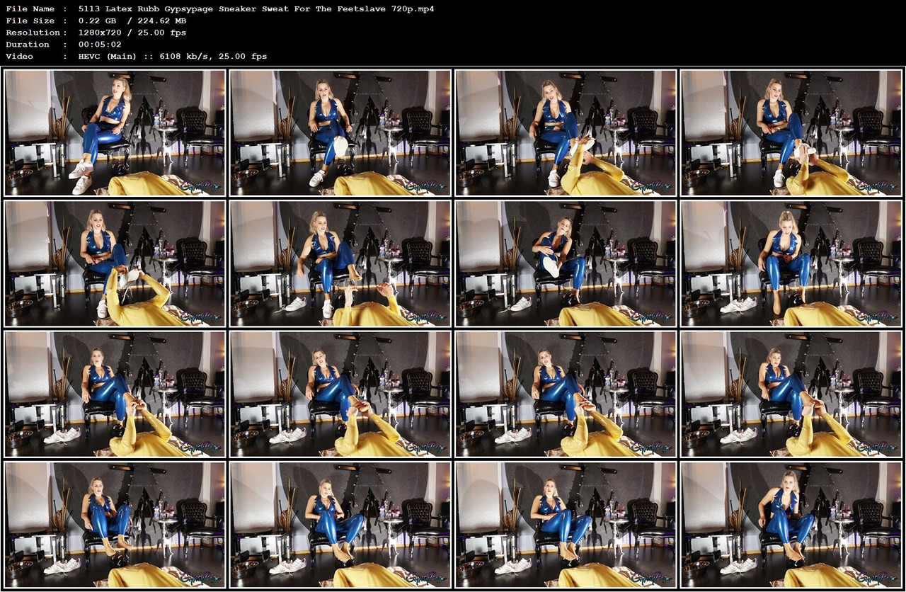 5113 Latex Rubb Gypsypage Sneaker Sweat For The Feetslave 720p mp4