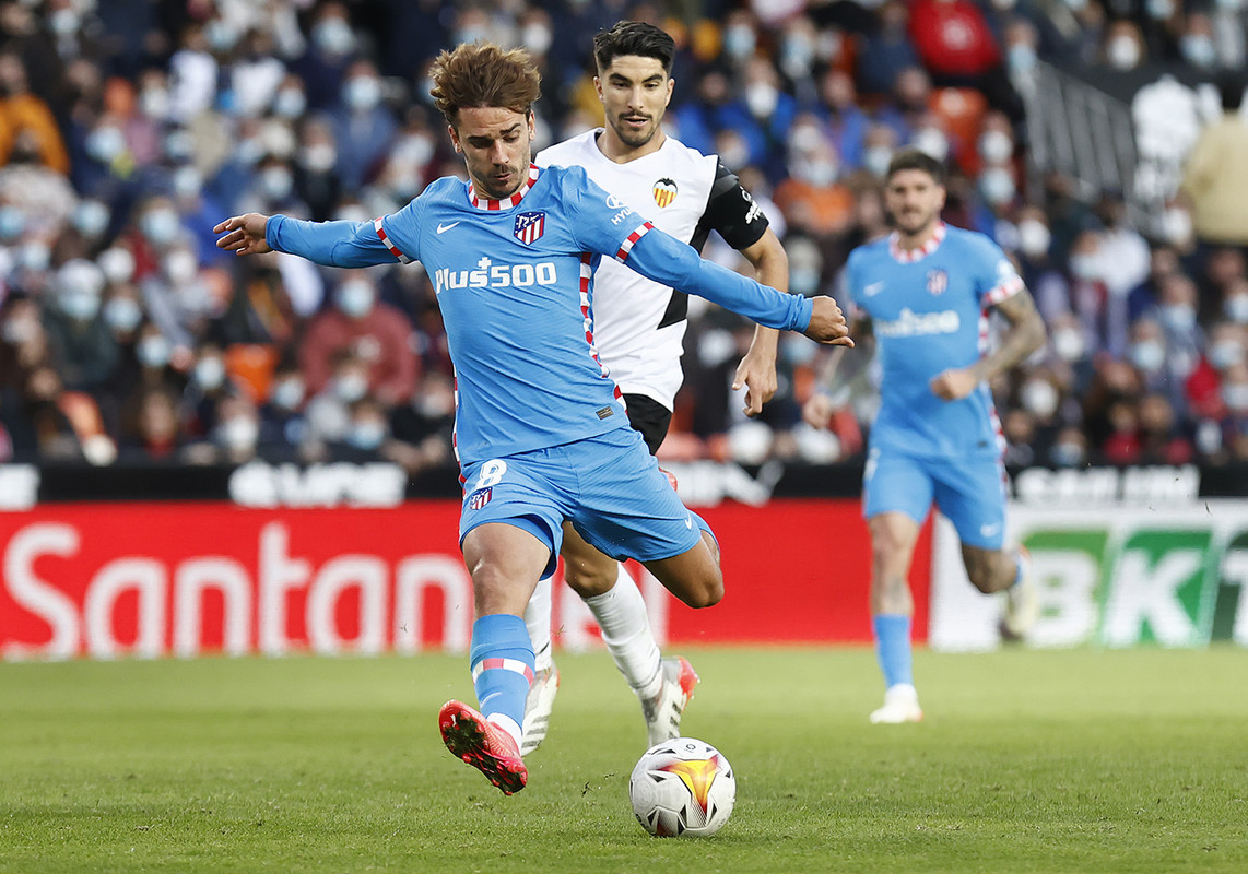 Atlético de Madrid empató con Valencia en un partido de LaLiga