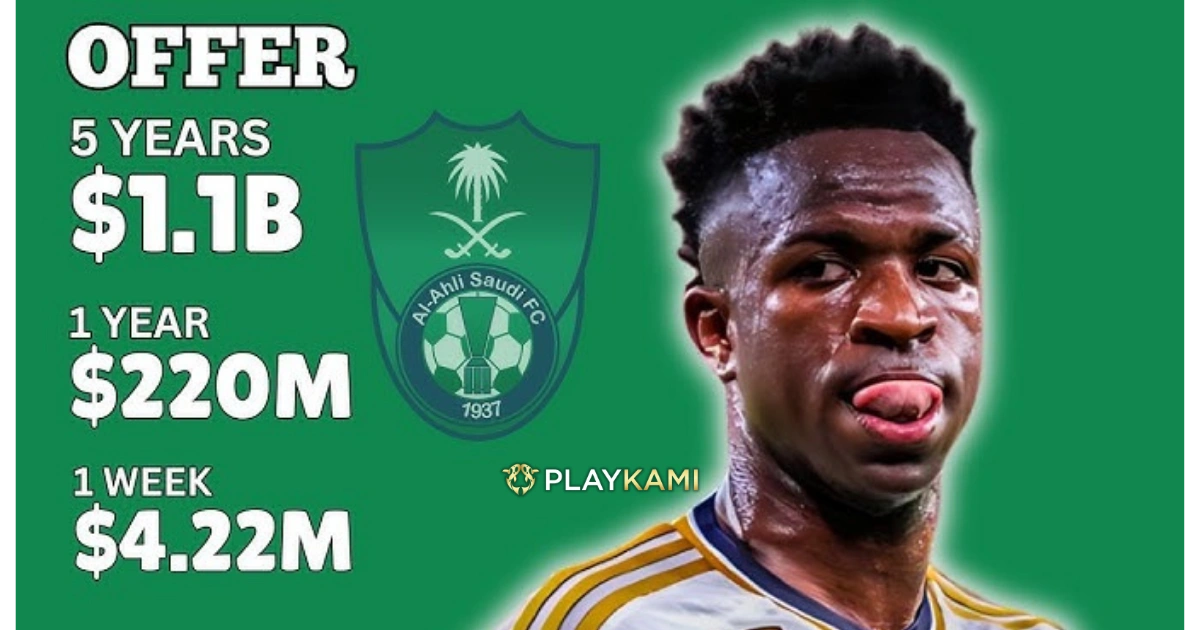 Playkami Tawaran Saudi Pro League Untuk Vinicius Jr