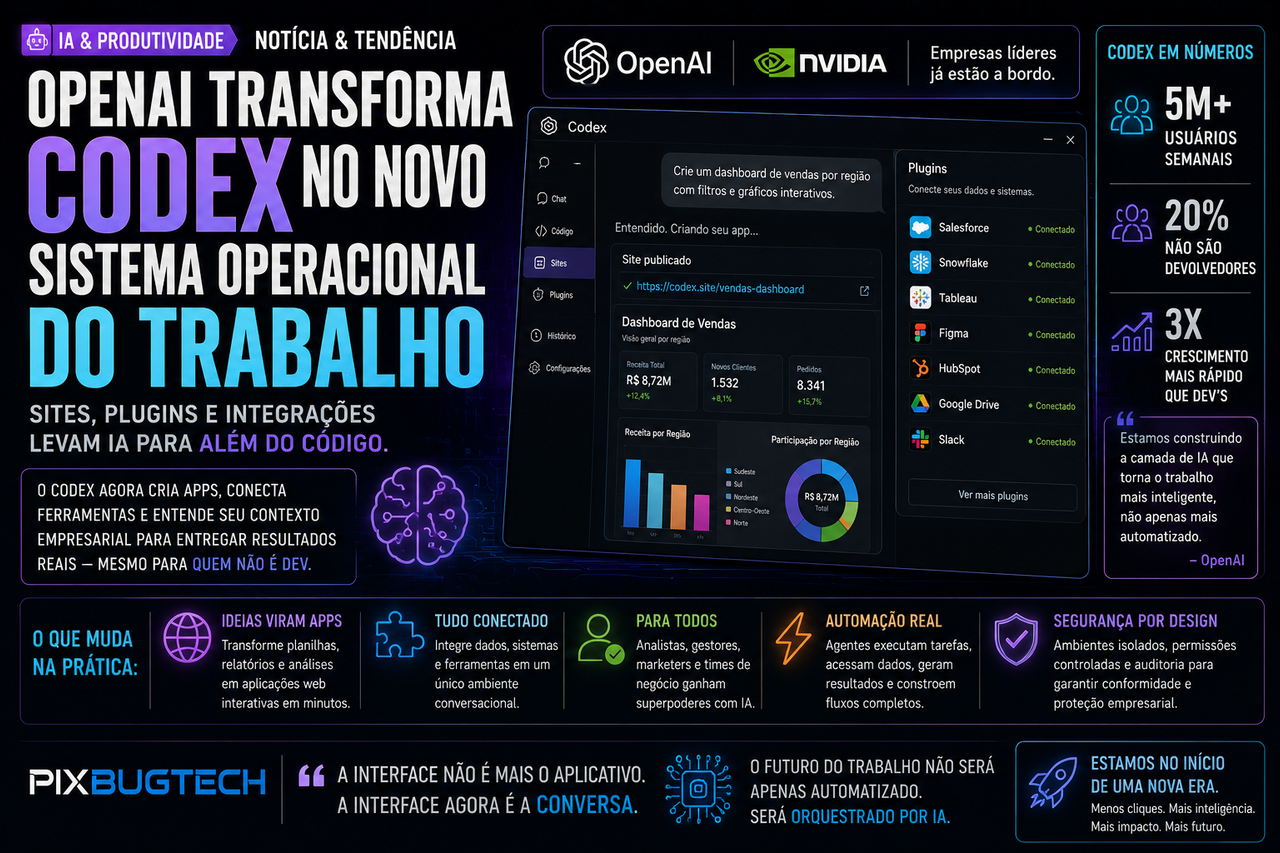 OpenAI quer transformar Codex no novo sistema operacional do trabalho e programadores já não são mais o público principal