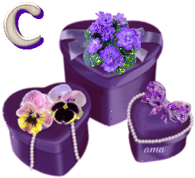 Corazones Color  Violeta C