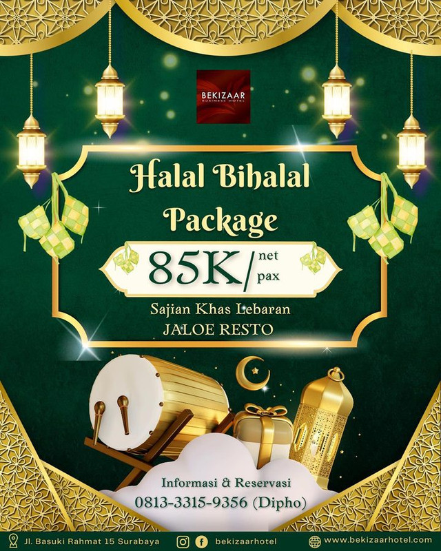 Bekizaar Hotel, satu di antara hotel di Surabaya yang punya paket halal bi halal all you can eat.
