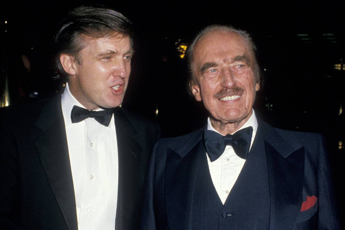 Donald Trump with his father Fred Trump