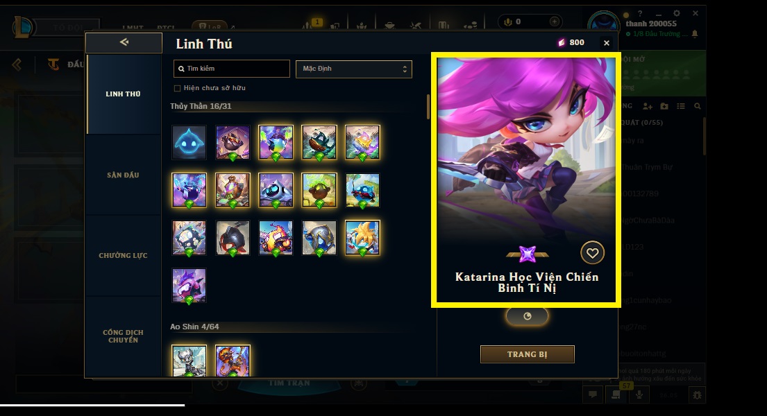 Acc LMHT # - Không Khung