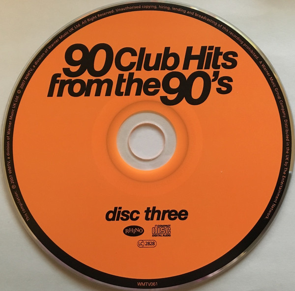 25/01/2023 - Various – 90 Club Hits From The 90's (4 x CD, Compilation)(Rhino Records – WMTV061)  (FLAC) R-3369241-1486678641-8329